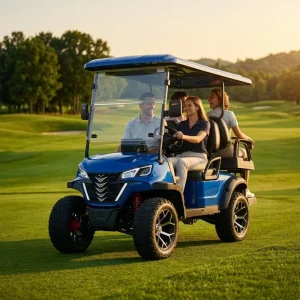 60V 100Ah Electric Golf Cart 4KW AC Motor 2+2 Seat 35km/h 80-100km Range Rear Wheel Drive Off-Road Buggy Maintenance Free
