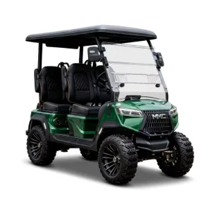 60V Lithium Battery 4 Seater Lifted Electric Golf Buggy AC Motor 70-90km Range Elevated Resort Community Shuttle