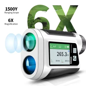 6X Outdoor Portable High Precision HD Pinseeker 800m Monocular Laser Range Finder Golf Rangefinder for Golf Sports Hunter