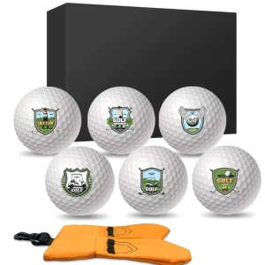 6pcs Golf Ball Golf Bag Sets with Box Two Layer Practice Golf Ball Gift