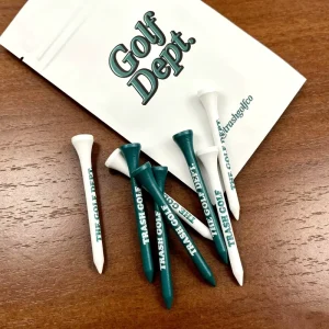 70mm Tees Custom Logo Printed Wooden Golf Tees Two Tone Custom Golf Merch Gift Set