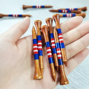 70mm Wooden Golf Tees Custom Printing Logo Bamboo Golf Tee Custom Golf Tees