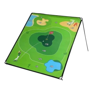 70×70 Inch Large Golf Chipping Mat Golf Chipping Game Set Golf Battle Game for Kids to Improve Accuracy for Indoor Outdoor