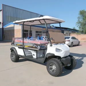 72V Electric Medical Grade Golf Cart Ambulance with Stretcher First Aid Lithium Battery 25km/h