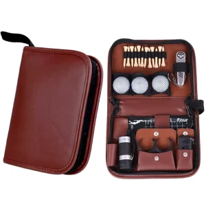 7PCS Golf Accessories Set PU Leather Portable Golf Gift Kit OEM ODM Factory Supply