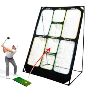 8 Holes Golf Chipping Net Indoor Outdoor Golfing Target Accessories for Backyard Accuracy and Swing Practice