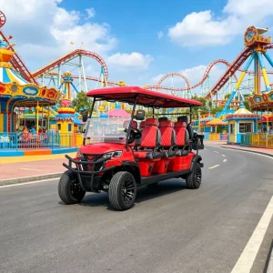 8 Seater Electric Golf Cart 72V Lithium Battery 7.5kW GCC Certified for Scenic Areas
