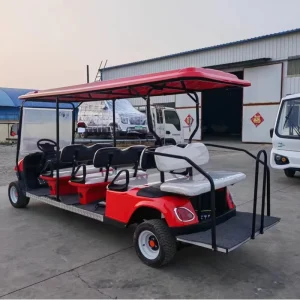 8-seater Electric Golf Cart Metal Construction Lithium/Lead Acid Battery 30-40km/h Speed