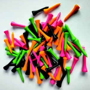 83mm Customized Short Golf Tees Durable Bamboo with Colorful Logo