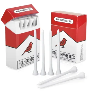 83mm White Golf Tees Custom Logo Printed Bamboo Wooden Golf Tee with Cigarette Box