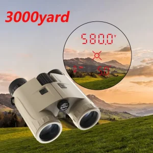 8X Magnification 3000Yard Red Oled Display for Golf Hunting Distance Meter Outdoor 8X32 Laser Rangefinder Binoculars