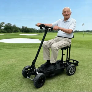 9inch 11inch 13inch Foldable 4-Wheel Electric Scooter Lightweight Standing Golf Trolley Mobility Cart Elderly