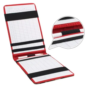 ALNS PU Leather Golf Scorecard with Elastic Bands and Pencil Holder Wear Proof Portable Durable Golf Accessory