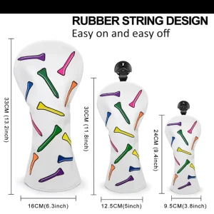 ASL GOLF All Over Sublimation Golf Headcovers Customizable Full Print Pattern High Elastic Knit Fit Driver Putter Mallet