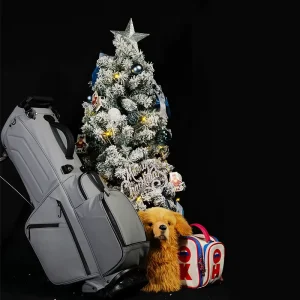 ASL GOLF Durable PU Leather Stand Golf Bag with Removable Pocket Customizable Logo Waterproof Zipper & Magnetic Closure