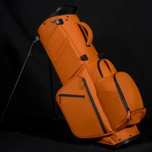 ASL GOLF OEM ODM 14 Way Dividers Brown Pu Leather Polyester Golf Stand Bags Waterproof Custom logo Golf Club Bags for Sports