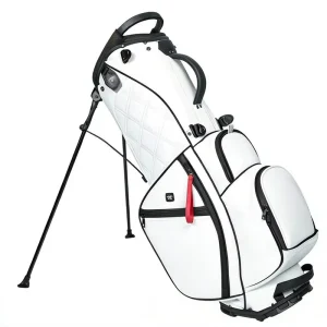 ASL GOLF One stop Custom Services for Your logo We Provide Golf Stand Bag High Quality PU Leather White Gray Black Golf Bags