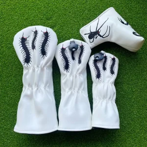 ASL Scolopendra Golf Club Cover for Woods Men Premium Leather Driver Head Covers Custom Golf Head Cover