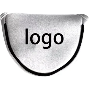 ASL White Classic Basic Style Golf Club Cover for Woods Men Premium Leather Driver Head Covers Custom Golf Mallet Cover