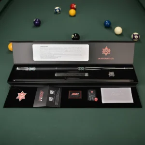 ASN SQG TH 05 Carbon Fiber Pool Cue Gift Set Complete Billiard Kit with Practical Accessories & Warranty Card