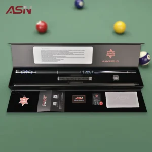 ASN SQG TH 06 Carbon Fiber Pool Cue Gift Set Complete Billiard Kit with Practical Accessories & Warranty Card