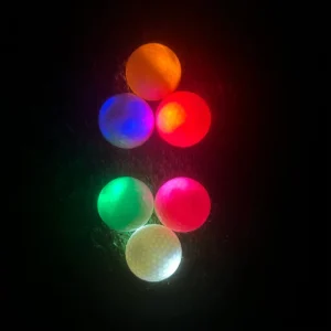 Activated by Hit and Scan Long Lasting Bright LED Golf Balls 3 Piece Crystal Clear LED Golf Balls