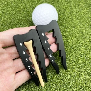 Adjustable Aluminum Alloy Golf Tee Height Tool Eco friendly Golf Training Aid Precision Tee Height Setter for Consistent Swings