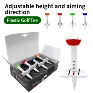 Adjustable Height Durable Plastic Golf Tee Aiming Direction Custom Package Training Aid Outdoor Driving Range Practice