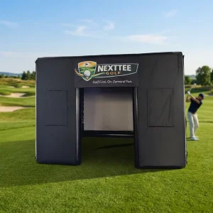Airtight Custom Golf Simulator Enclosure Outdoor Inflatable Golf Practice Simulator Tent with Hitting Screen