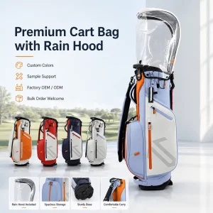 All Weather Professional Golf Stand Bag Waterproof PU Large Capacity Bag