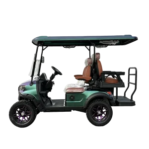 All Weather Resistant Electric Cart 4 Passenger Rainproof Seal Structure 5000W Silent Motor Industrial Zone Patrol Golf Cart