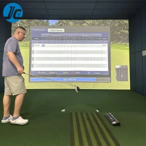 All in One Golf Simulator Real Swing Feedback Dual High Speed Camera Monitoring for Enabled Multi Platform Compatible