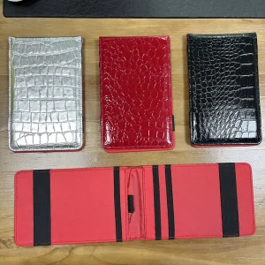 Alligator Pattern PU Leather Golf Scorecard Holder and Yardage Book Cover Case Protector