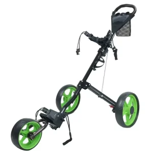 Aluminum 3 Wheel Golf Push Cart Foldable Lightweight Golf Trolley Portable Hand Push Pull Golf Caddy with Durable Frame