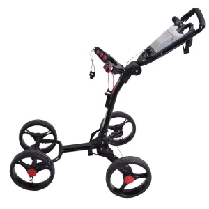 Aluminum Alloy 2 3 4 Wheels Push Golf Trolley Portable Foldable Hand Pull Cart