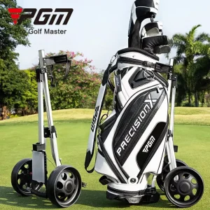 Aluminum Alloy 2 Wheel Foldable Manual Push Cart Golf Trolley