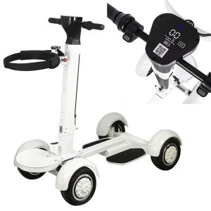 Aluminum Alloy Adult Foldable 4 Wheel Electric Golf Cart Convenient 4 Wheel Golf Trolley