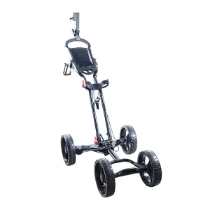 Aluminum Frame Customized 4 Wheels EVA Foam Lightweight 6.43kg Quick Easy Fold Golf Trolley