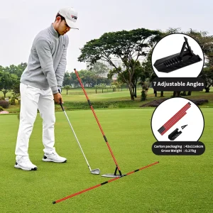 Ambidextrous Left Right Compatible Golf Swing Plane Trainer Frame Training Aid