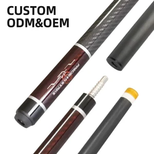 American Style 9 Ball Billiard Customizable Ferrule Pool Cue Stick with Stainless Steel Joint and Tips Size 11.8/12.5mm
