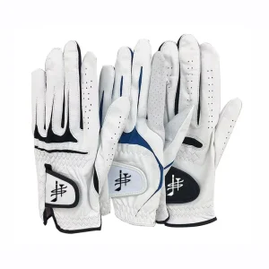 Anti no slip White Sheep Leather Golf Gloves