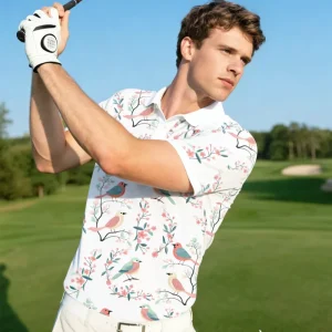 Anti-wrinkle UPF 50+ Sun Protection Golf Clothes Classic Turn-down Collar Men’s Lapel Golf Polo Shirts Custom Logo Factory