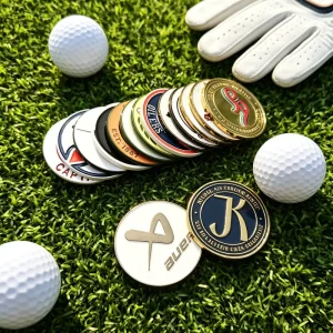 Antike Messing Clip on Custom Four Leaf Clover Chinese Zodiac Magnetic Golf Ball Marker Stainless Steel Golf Bracelet Blank