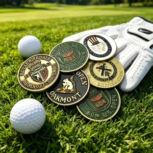 Antike Messing Clip on Four Leaf Clover Chinese Zodiac Magnetic Casino Custom Poker Chip Golf Ball Marker Stainless Steel