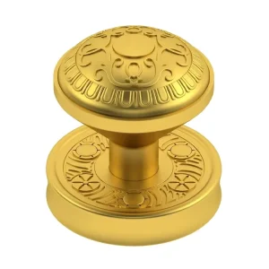 Antique Traditional French Interior Passage Door Cylinder Tubular Satin Brass Knob Handle Lock Set for Kitchen Window