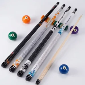 Ash Wood Shaft with Anti-slip Grip Billiard Cue 1/2 Split Club Two-stage Flushing Pool Cue Aluminum Alloy Joint