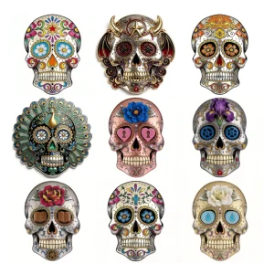 Assorted Patterns Personalized Style Funny Golf Ball Marker Cute Skull Golf Ball Marker Custom Poker Enamel Golf Ball Marker