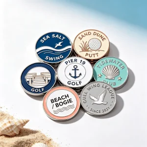 Assorted Patterns Personalized Various Style Funny Golf Ball Marker Hat Magnet Golf Ball Metal Marker Golf Products Ball Marker