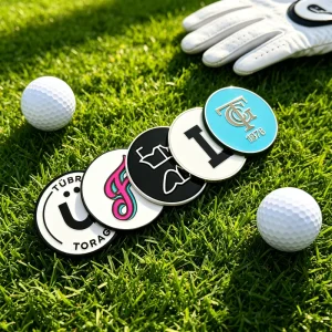 Assorted Women’s Blank Golf Ball Position Marker Golf Display Case With Hat Clip Green Reader Personalised Customizeable