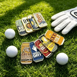 Assorted Women’s Golf Belt With Blank Ball Marker Golf Display Case With Hat Clip Green Reader Personalised Customizeable